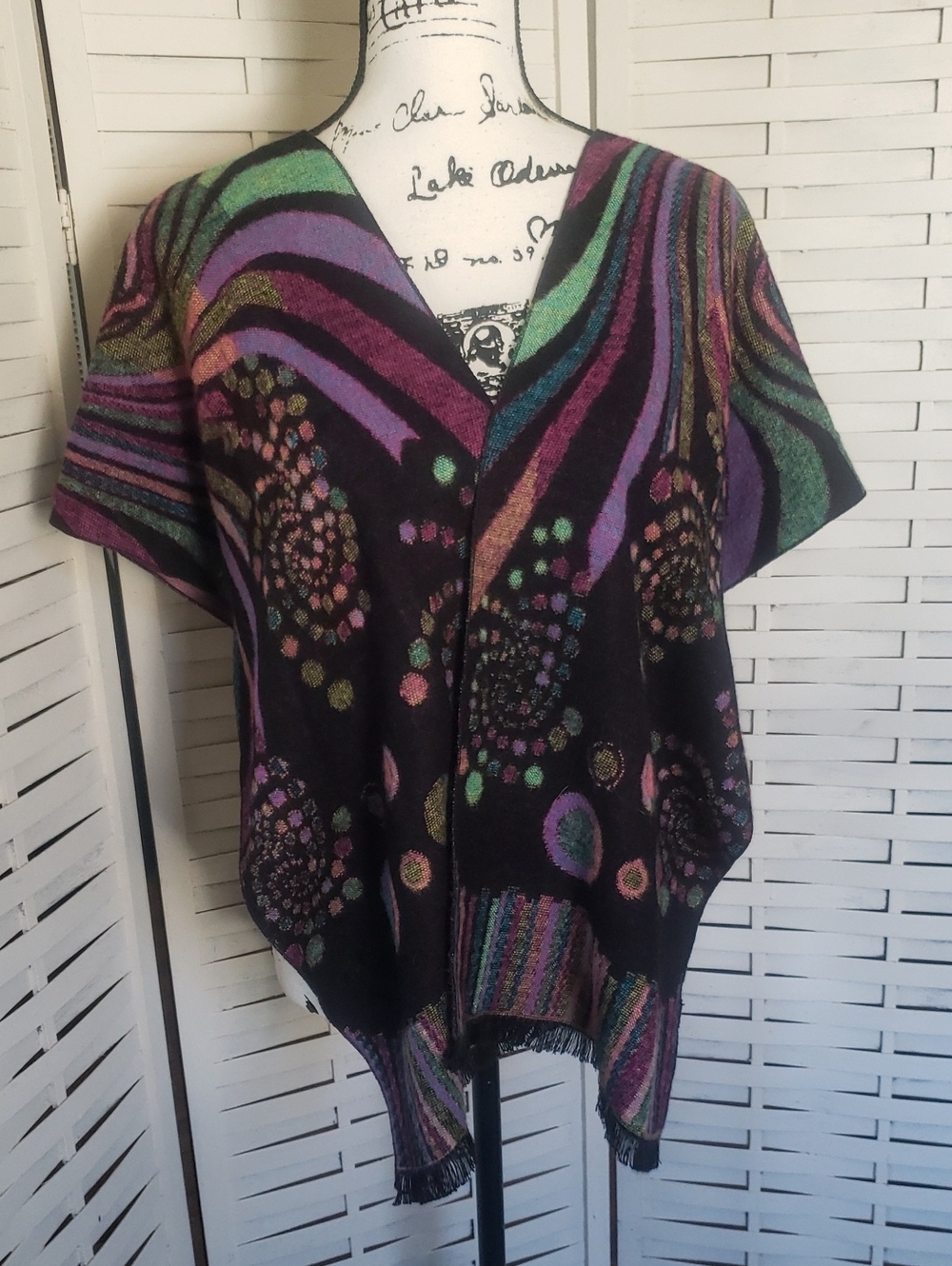Vibrant Multicolor 100% Cashmere Womens Wrap
